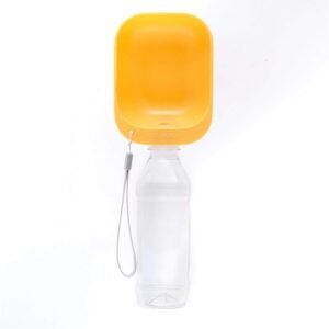 Bebebouro Portátil para Pets com Encaixe para Garrafas amarelo - Oikos Animal