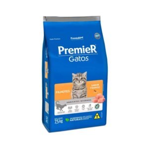 Ração Premier Ambientes Internos para Gatos Filhotes Sabor Frango 7,5 kg