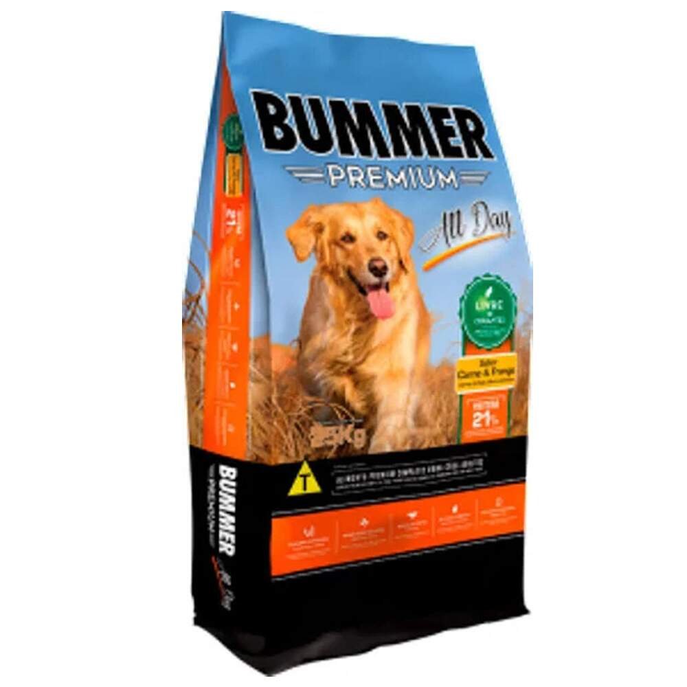Ração Bummer All Day Premium para Cães Carne e Frango - 15kg