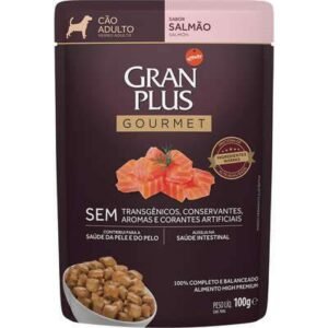 Ração Úmida GranPlus Menu Sachê Salmão para Cães Adultos 100g