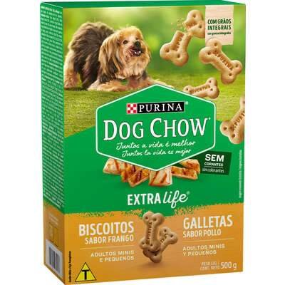 Biscoito para Cachorro Integral Adulto Dog Chow - ExtraLife Frango 500g - Imagem 2