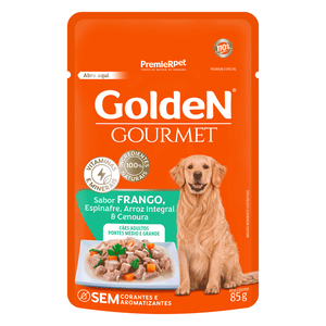 Ração Úmida Golden Gourmet para Cães Adultos Raças Médias e Grandes - Sabor Frango