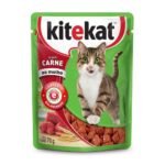 Ração Úmida para Gato Adulto Sachê Kitekat - Carne ao Molho 70g