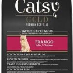 Ração Catsy Gold Premium Especial para Gatos Castrados  Sabor Frango  10 Kg