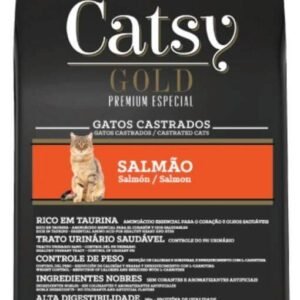 Ração Catsy Gold Premium Especial para Gatos Castrados  Sabor Salmão  10 Kg