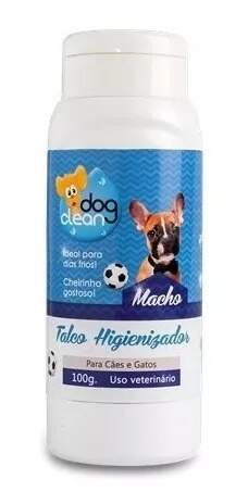 Talco Higienizador P/ Machos 100gr Dog Clean Cães/gatos