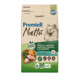 Ração Premier Nattu para Cães Adultos de Raças Pequenas Sabor Abóbora 1kg