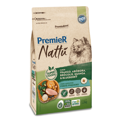 Ração Premier Nattu para Cães Adultos de Raças Pequenas Sabor Abóbora 1kg - Imagem 2
