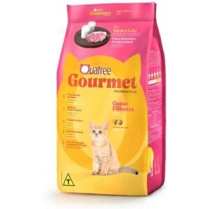 Ração Seca Quatree Gourmet Carne e Leite Gatos Filhotes 1 kg