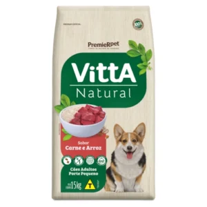 Ração Premier Vitta Natural Seleção de Carnes e Arroz para Cães Adultos de Raças Pequenas 15kg