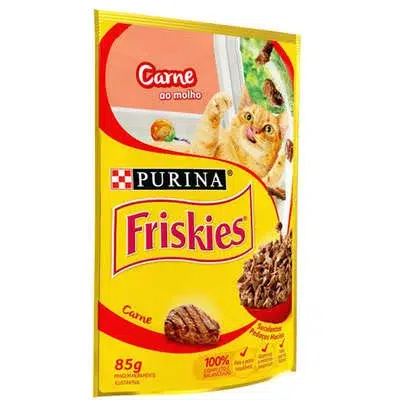 Ração Nestlé Purina Friskies Sachê Carne ao Molho para Gatos 85g - Imagem 3