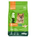 Ração Seca Pet.life Frango e Arroz para Cães Adultos Porte Mini 15,0Kg
