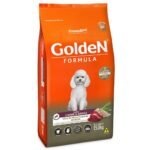 Racao Golden Formula Mini Bits Para Caes Adultos Pequeno Porte Sabor Carne e Arroz 15 kg