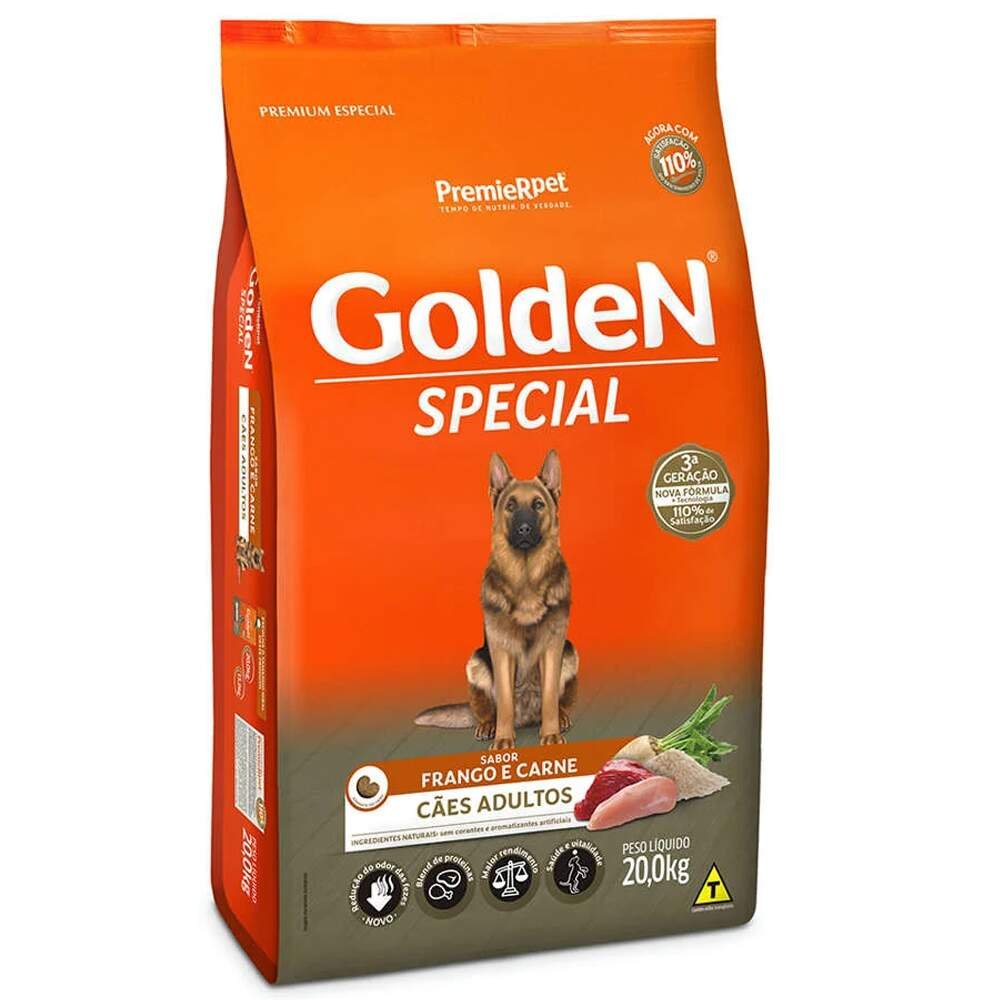Ração Seca PremieR Pet Golden Special Cães Adultos Frango e Carne 15,0Kg