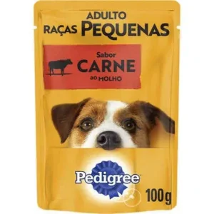 Ração Úmida Pedigree Sachê Carne ao Molho para Cães Adultos de Raças Pequenas 100g