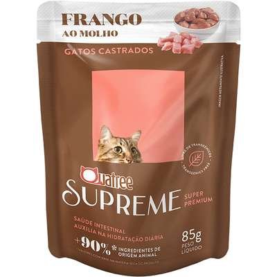 Ração Úmida Quatree Supreme Frango para Gatos Castrados 85g