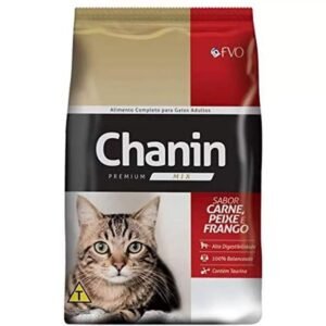 Ração chanin premium mix sabor carne, peixe e frango - FVO 10kg