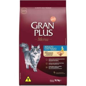 Ração GranPlus Frango e Arroz para Gatos Castrados Adultos 10,1kg