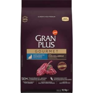 Ração Seca GranPlus Gourmet Ovelha & Arroz para Gatos Castrados 10,1kg