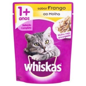 Ração Úmida para Gato Adulto Sachê - Whiskas Frango ao Molho 85g