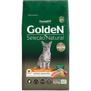 Ração Golden Gatos Seleção Natural Adultos Frango e Arroz - 10,1 Kg