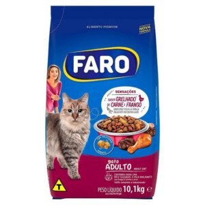 Ração Seca Faro Sensações Carne e Frango para Gatos Adultos 10kg