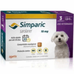 Simparic antipulgas para Cães de 2,6 a 5Kg - 10mg - 3 comprimidos - Zoetis