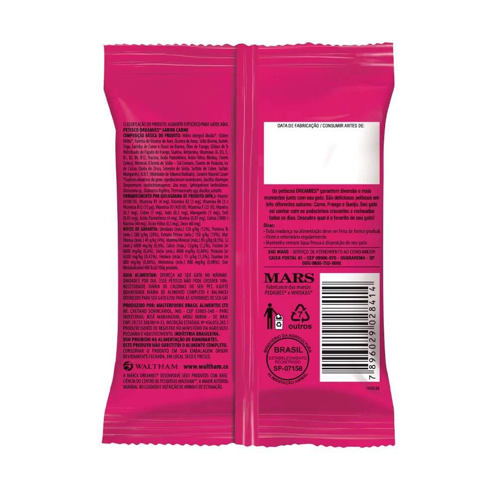 Petisco Dreamies Sabor Carne Tentadora para Gatos Adultos 40g - Imagem 2