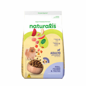 Ração Naturalis Cães Adultos Pequeno Porte Peru, Frango e Frutas 1 kg