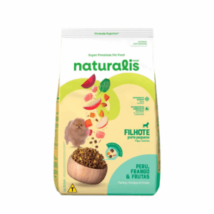 Ração Naturalis Cães Filhotes Pequeno Porte Peru, Frango e Frutas 1 kg